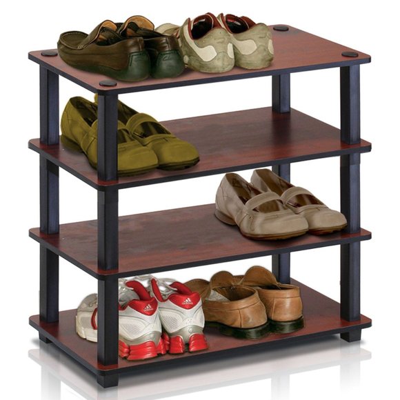 Furinno 4-Tier Turn-S-Tube No-tools Durable Shoe Rack__yyt